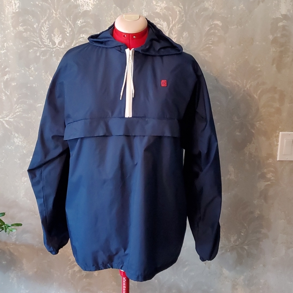 Vintage Free Spirit navy blue windbreaker size M